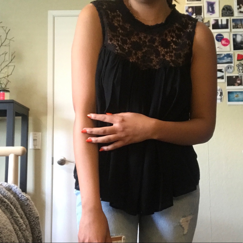 Crochet Black Zara Top